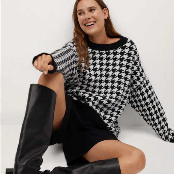Mango houndstooth sweater bloggers fav, Rare❤️ - Picture 5 of 12